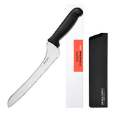 BOLEXINO offset bread knife with a 9-inch blade for clean crust cuts