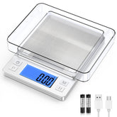 BOMATA 0.01g scale front view with large display for precise readings