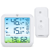 Bomivoi wireless fridge thermometer main unit shows real-time temperature for reliable monitoring.