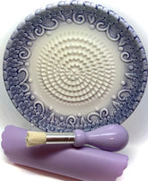 BonCera ceramic grater plate front view with ridges for quick garlic grating