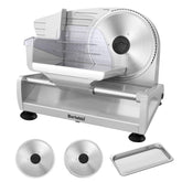 Borlebbi meat slicer with serrated blade for precise meat slicing at home.