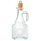 Bormioli Rocco Helios oil bottle front view showing 8-ounce capacity for easy pouring