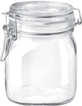 Bormioli Rocco Fido jar close-up with airtight clamp for freshness