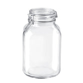 Bormioli Rocco Fido square jar with 3-liter capacity for pantry storage and freshness.