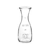 Bormioli Rocco Misura carafe with embossed marking for easy beverage identification