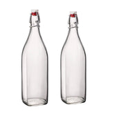 Bormioli Rocco swing bottle set on counter for daily hydration in style.