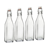 Bormioli Rocco Swing bottle set 4 front view, compact 17 oz for daily hydration.