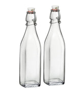 Bormioli Rocco Swing Top bottle 17oz close-up highlighting airtight seal for fresh storage.
