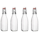 Bormioli Rocco Swing Top bottle front view, compact 8.5 oz for pantry organization.