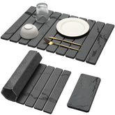 Bornerwhite large stone drying mat on counter for fast water absorption.
