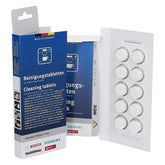 Bosch Cleaning Tablets packaging for coffee machine care and maintenance.