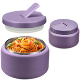 BOSEDSANG 13.5oz soup thermo with purple buckle lid keeps meals secure and easy to open.
