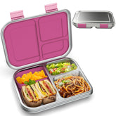BOSEDSANG stainless steel lunchbox with three compartments keeps school meals organized and fresh.