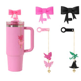 BOTVUG flying monkey butterfly straw charm set adds playful style to cups