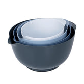 BoxedHome nesting bowls with pour spout for easy controlled pouring.