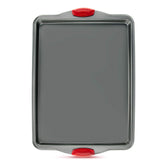 Boxiki Kitchen non-stick baking sheet releasing brownies smoothly