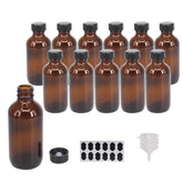 BPFY amber Boston bottle with black cap protects vanilla and oils from light exposure.