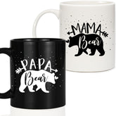 Breezy Valley Mama Bear mug set close-up highlighting durable ceramic for daily use.