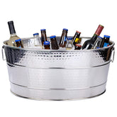 BREKX Aspen heavy-duty oval drink cooler, front view, keeps drinks cold for parties.