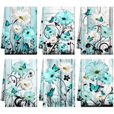 Breling teal daisy kitchen towels 6-pack for vibrant kitchen decor and daily use