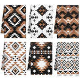 Breling Western Aztec towels six-pack pack shot for stylish kitchen prep.