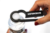 Brenium bottle opener with ergonomic handle opening a water bottle smoothly.