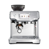 Breville Barista Touch BES880BSS front view in brushed steel for at‑home espresso.