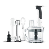 Breville BSB530XL immersion blender with base and attachments, ready for quick meals