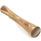 Brewing America acacia wood tamper close-up shows durable, all-natural wood for kraut pressing.