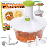 Brieftons Express manual food chopper with 6.8 cup bowl for quick prep