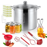 BriSunshine 21.5 qt canning pot with rack for even heat during water bath canning
