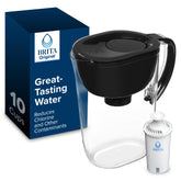 Brita large pitcher pouring water for clean-tasting hydration