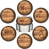 Britimes coasters with cork base offer non-slip protection for tables.