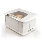 Brod & Taylor Folding Proofer closed on the counter, showcasing compact storage.