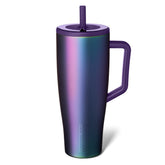 BrüMate Era 40oz tumbler with handle and straw prevents leaks during travel.