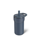 BrüMate Leap 12oz Kid Tumbler Nightfall Blue with handle for easy grip and spill protection.