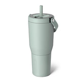 BrüMate Resa 35oz leakproof tumbler in sage with handle for on-the-go hydration.