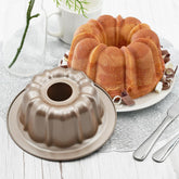 BSDLZCH Bundt pan 4.5-inch top view for even baking and compact storage.