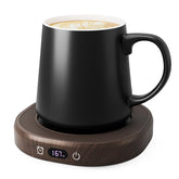 Bsigo coffee mug warmer on desk helping beverages stay warm during work