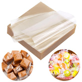 BSRESIN candy wrappers 5x5 clear cellophane with glossy finish for homemade confections.