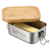 BSTKEY butter dish with lid on countertop for quick access.