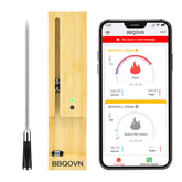 Btclink thermometer with ultra-thin probe for minimal juice loss during grilling.