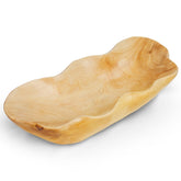 BTEOBFY cedar wood bowl decor highlights natural grain for rustic display.