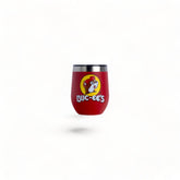 Buc-ee's 10 oz wine tumbler front view with double-wall insulation and sweat-free finish.