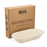 Bulka large oval banneton with generous capacity for 1kg dough and even fermentation