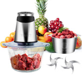 BUMET electric food processor 500W top view shows compact power for fast chopping.
