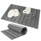 Bunmery diatomaceous earth drying stone in use on the counter for quick moisture removal