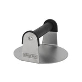 Burger Iron 6-inch round press for thin, even patties and crispy edges.