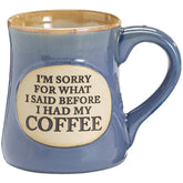 Burton + BURTON mug in blue with teal body, 18 oz capacity, ideal for morning coffee