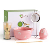 Buucup matcha whisk with 76 tines for premium froth and smooth texture.